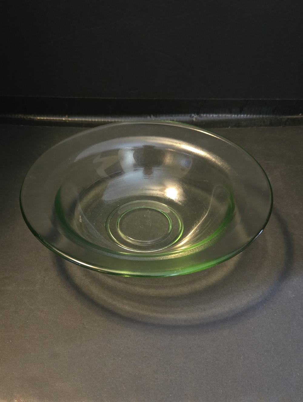 Depression Green Glass Serving Bowl - Stylish Table Accent